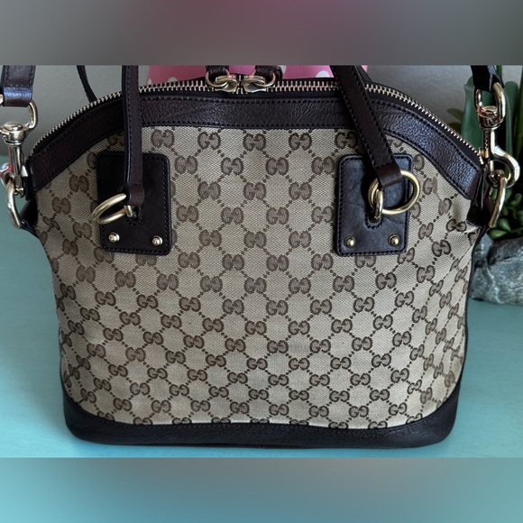 GUCCI GG Canvas Convertible Dome Satchel Bag & matching Continental Wallet - Picture 9 of 15